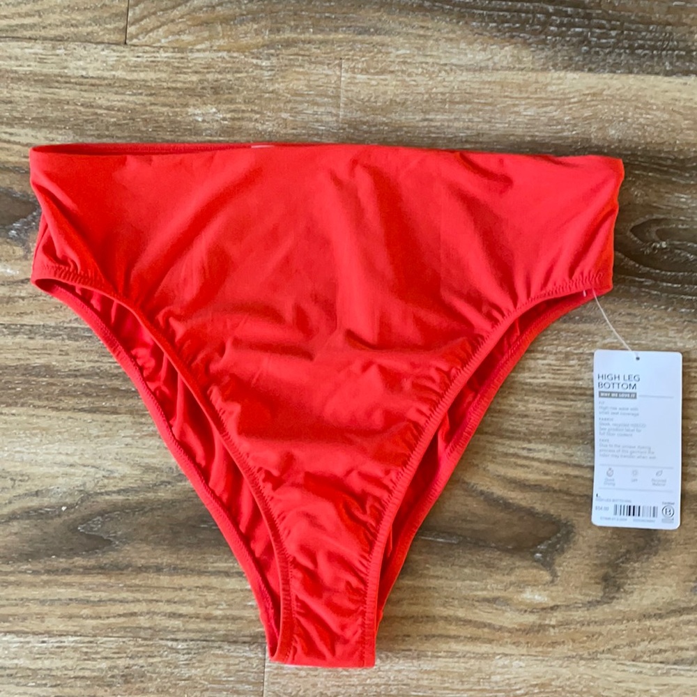 Athleta High Leg Bottoms Swimsuit Bikini NWT